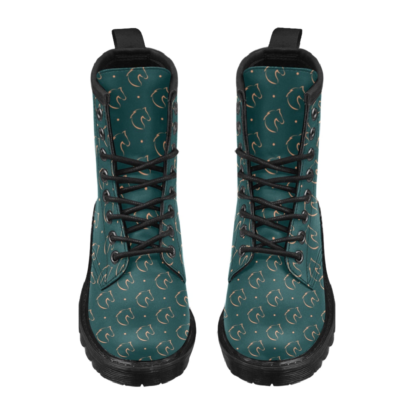Horse Head Print Design LKS302 Women's Boots