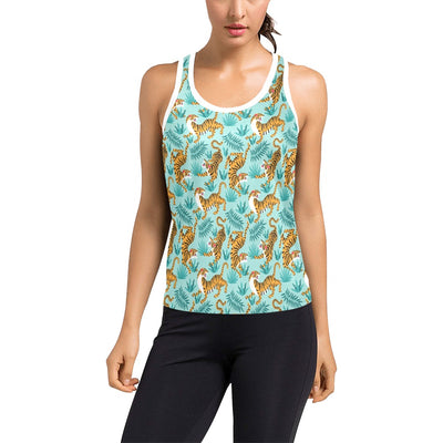 Tiger Print Design LKS304 Women's Racerback Tank Top