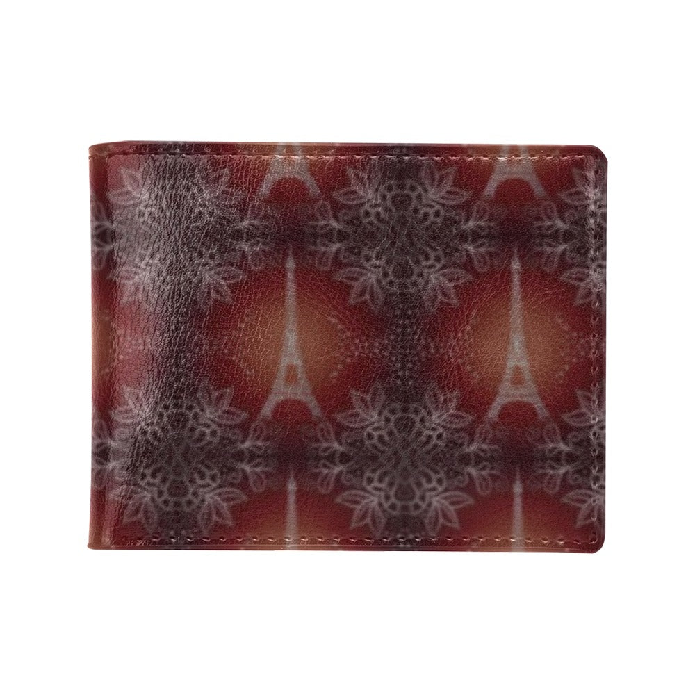 Eiffel Tower Drawing Print Men's ID Card Wallet