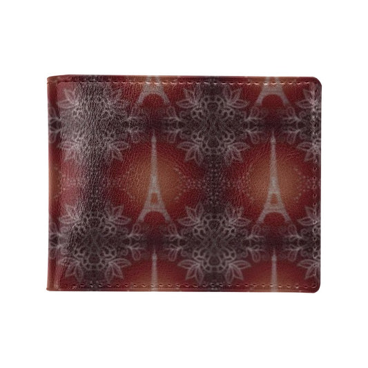 Eiffel Tower Drawing Print Men's ID Card Wallet