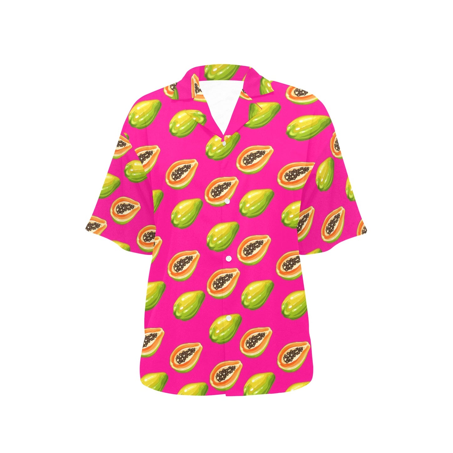 Papaya Pattern Print Design PP02 Women's Hawaiian Shirt