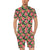 Red Hibiscus Pattern Print Design HB07 Men's Romper