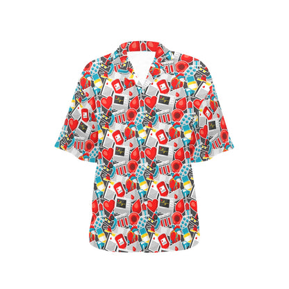 Phlebotomist Medical Themed Women's Hawaiian Shirt