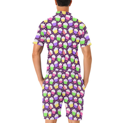 Cupcake Pattern Print Design CP07 Men's Romper