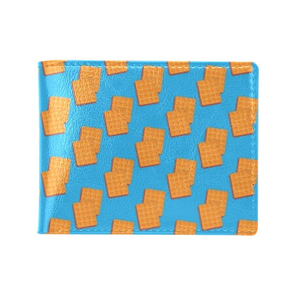 Waffle Print Design LKS304 Men's ID Card Wallet