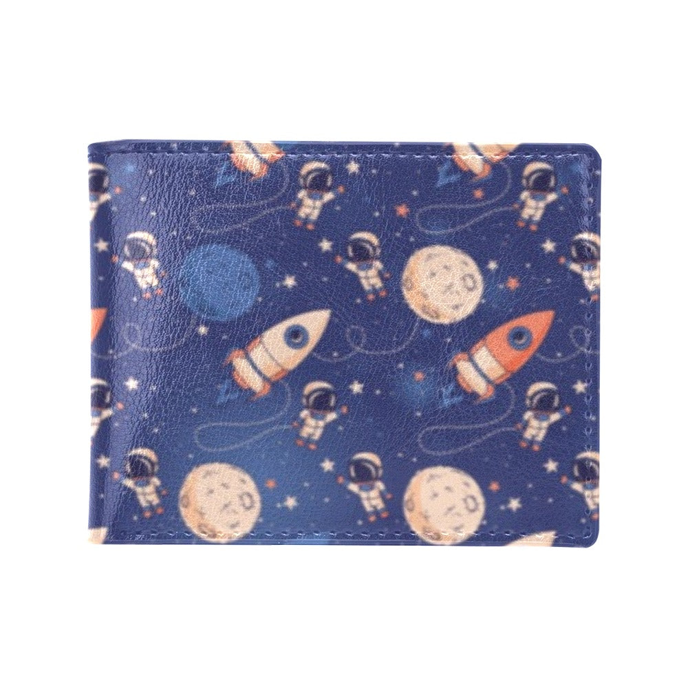 Space Astronaut Rocket Print Design LKS304 Men's ID Card Wallet