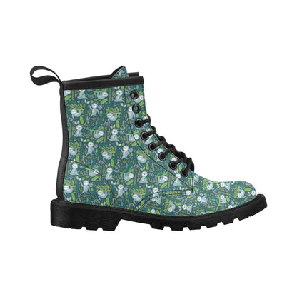 Sloth Print Design LKS304 Women's Boots