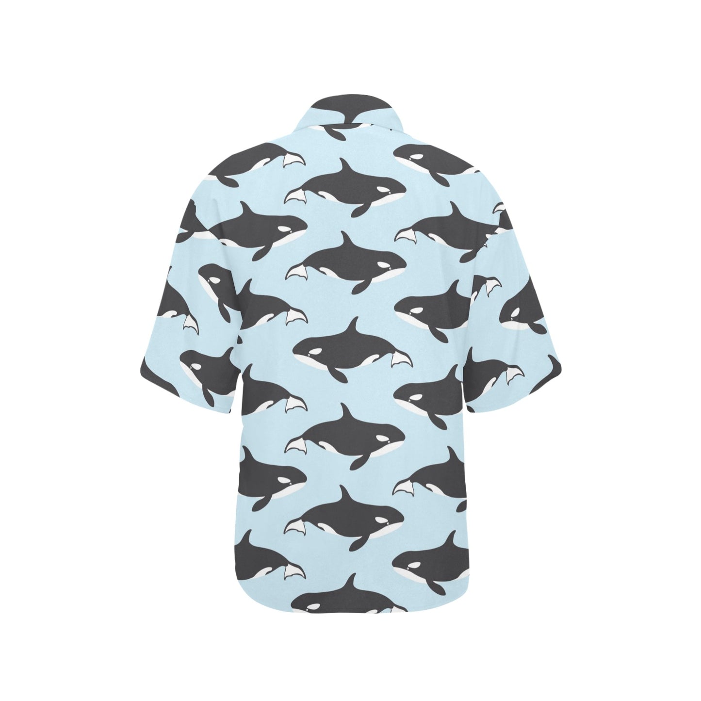 Killer Whale Pattern Print Design 01 Women's Hawaiian Shirt