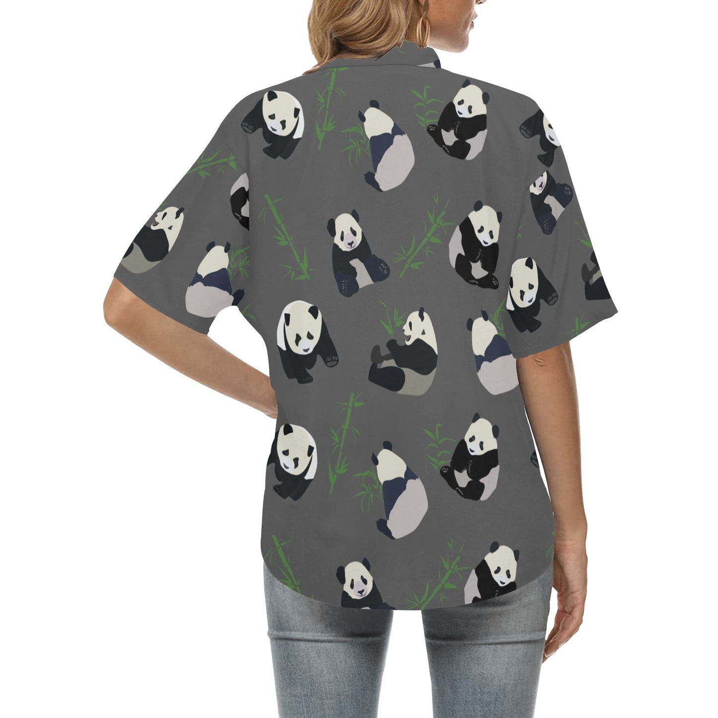 Panda Pattern Print Design A06 Women's Hawaiian Shirt