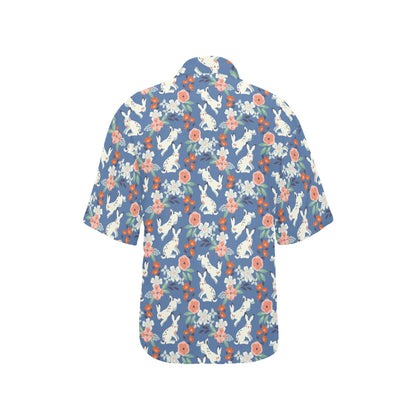 Bunny Pattern Print Design 07 Women's Hawaiian Shirt