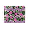 Hibiscus Pink Zigzag Line Pattern Design LKS307 Men's ID Card Wallet