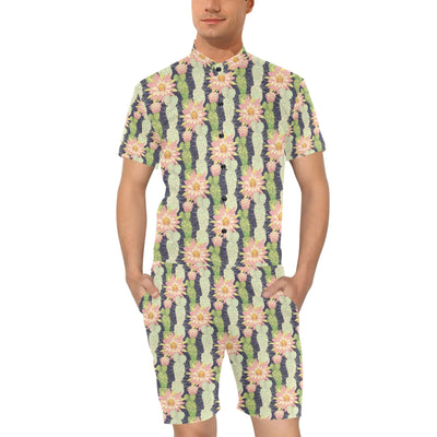 Cactus Pattern Print Design 01 Men's Romper