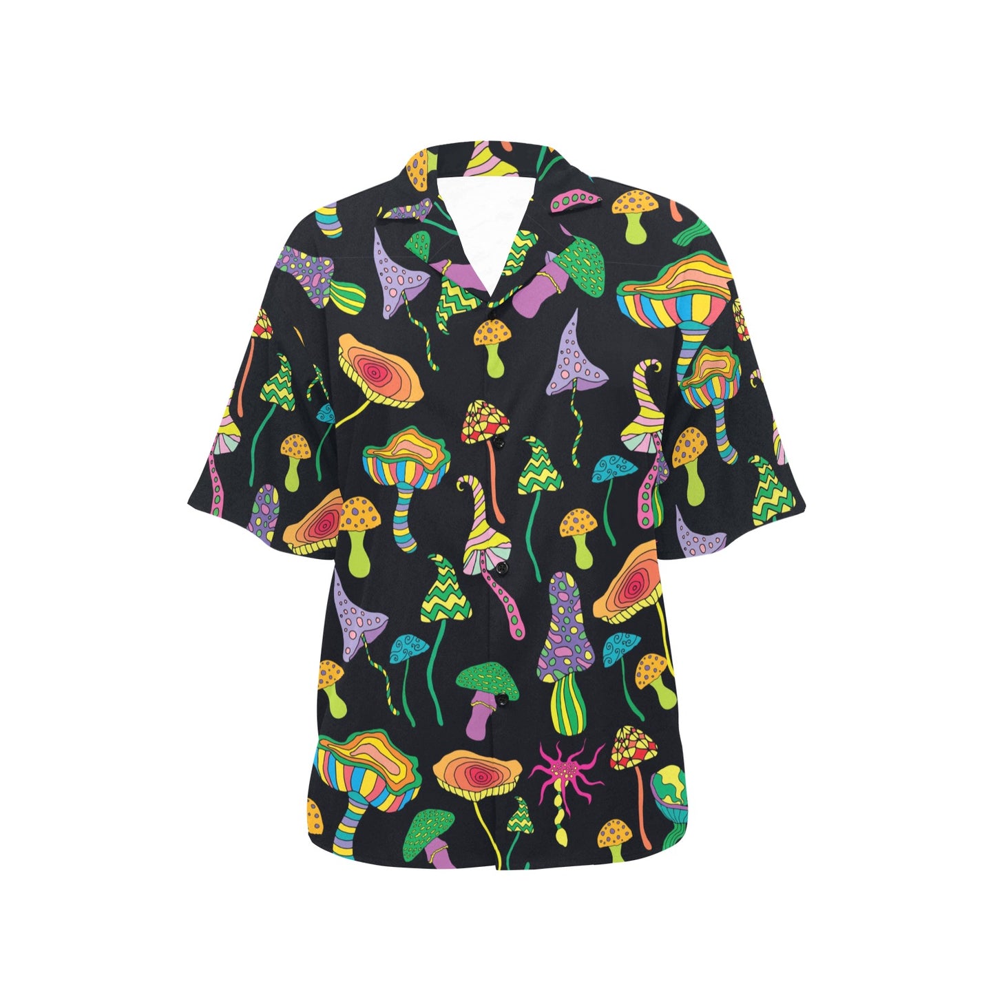 Psychedelic Mushroom Pattern Print Design A02 Women's Hawaiian Shirt