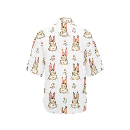 Rabbit Pattern Print Design RB09 Women's Hawaiian Shirt