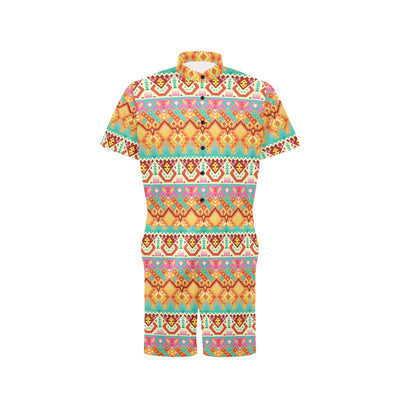 Aztec Pattern Print Design 03 Men's Romper