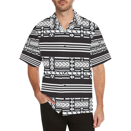 Samoan Tattoo Print Design LKS304 Men's Hawaiian Shirt