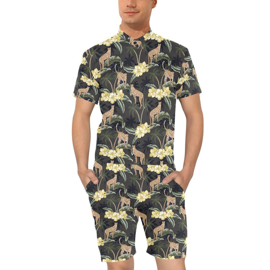 Cheetah Pattern Print Design 04 Men's Romper
