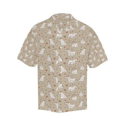 Scottish Terriers Print Design LKS3017 Men's Hawaiian Shirt