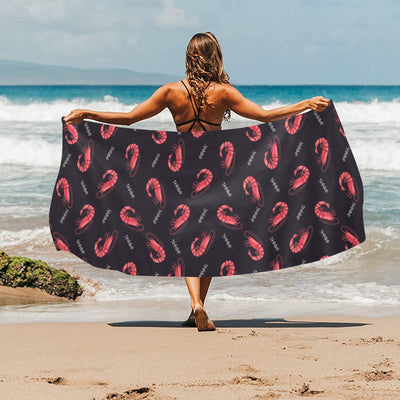 Shrimp Print Design LKS302 Beach Towel 32" x 71"