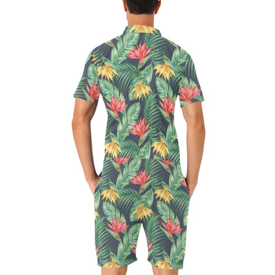 Bird Of Paradise Pattern Print Design BOP09 Men's Romper