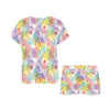 Third Eye Print Design LKS303 Women's Short Pajama Set