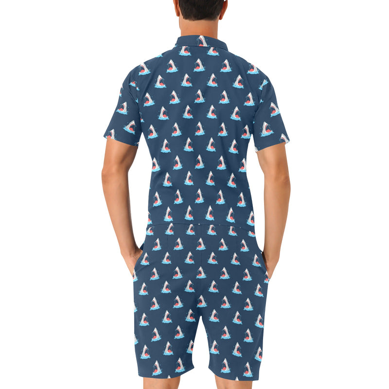 Shark Print Design LKS3010 Men's Romper