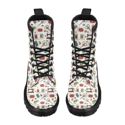Sewing Equipment Print Design LKS304 Women's Boots