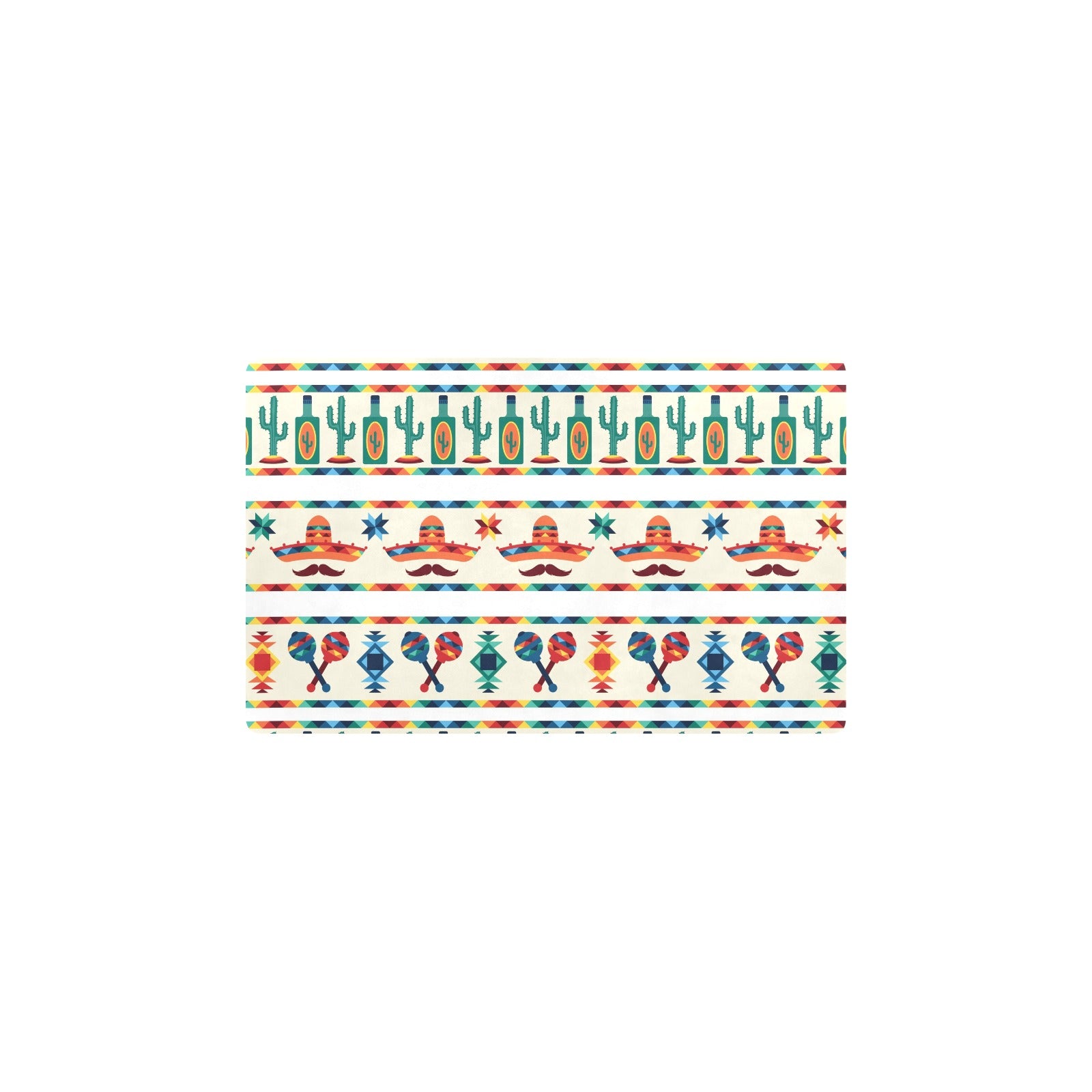 Maracas Mexican Pattern Print Design 01 Kitchen Mat