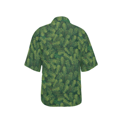 Christmas Tree Pattern Print Design 02 Women's Hawaiian Shirt