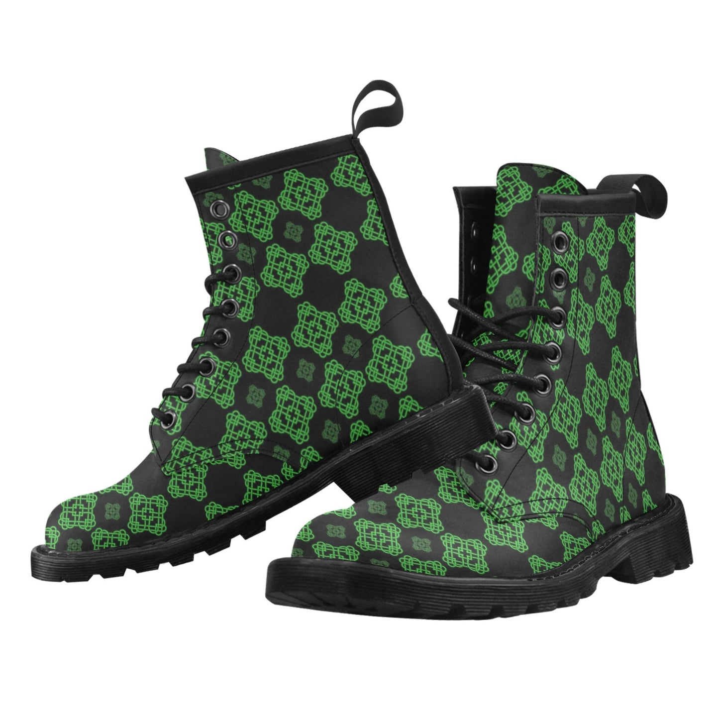 Celtic Knot Green Neon Design Women's Boots