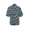 Dragonfly Lime Blue Print Pattern Women's Hawaiian Shirt