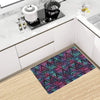 Tribal aztec Dark Multicolor Kitchen Mat