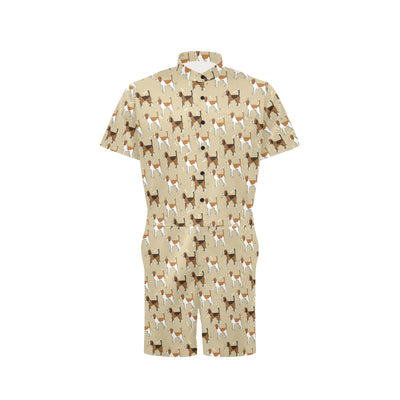 Beagle Pattern Print Design 01 Men's Romper