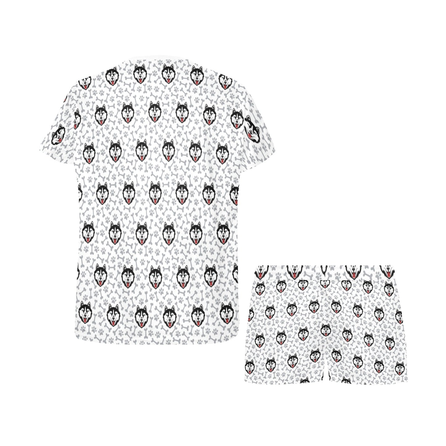 Siberian Huskies Print Design LKS305 Women's Short Pajama Set