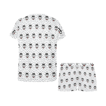 Siberian Huskies Print Design LKS305 Women's Short Pajama Set