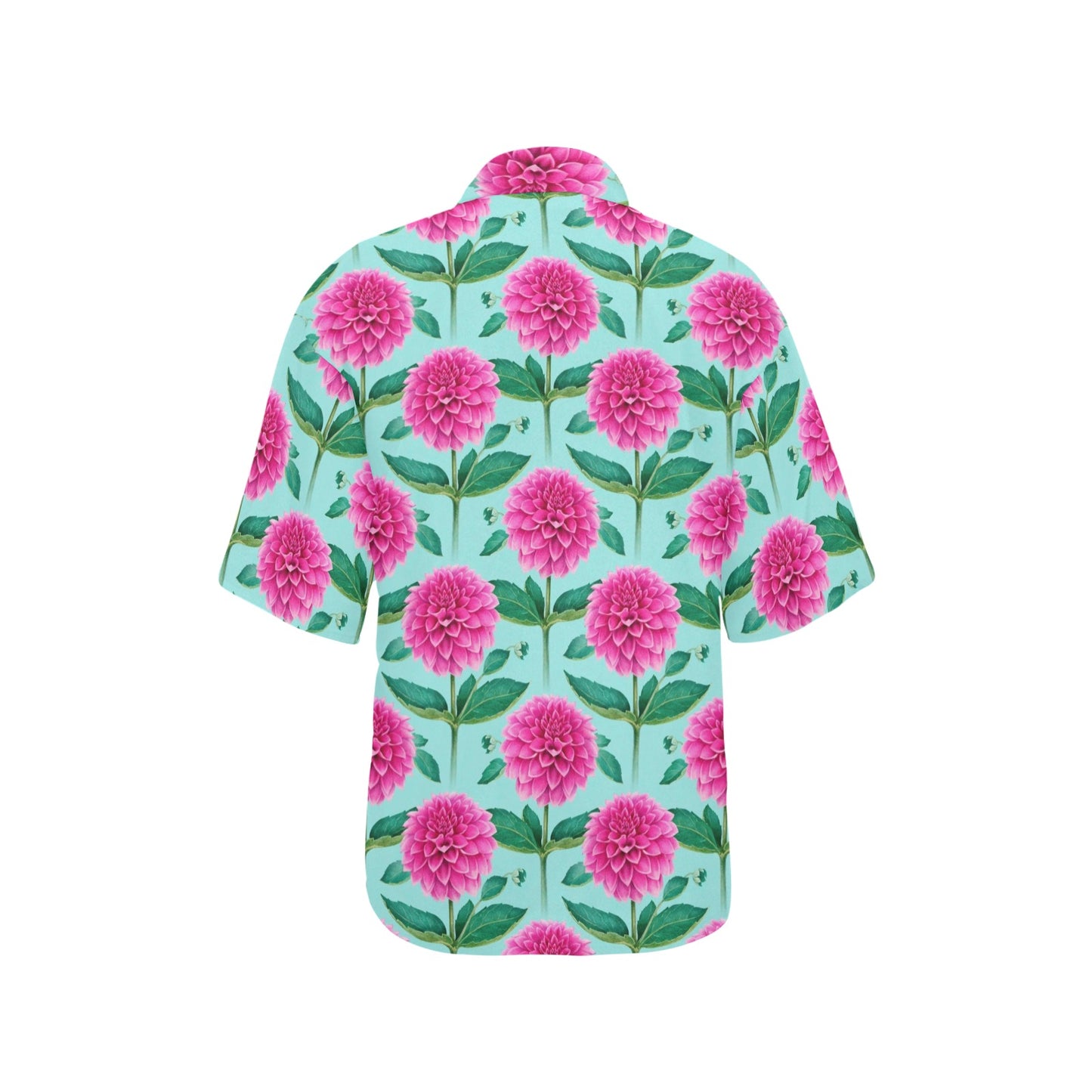 Dahlia Pattern Print Design DH08 Women's Hawaiian Shirt