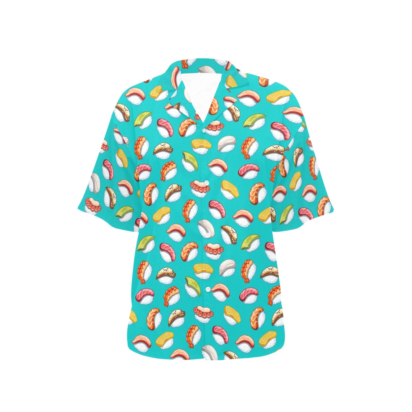 Sushi Themed Print Women's Hawaiian Shirt