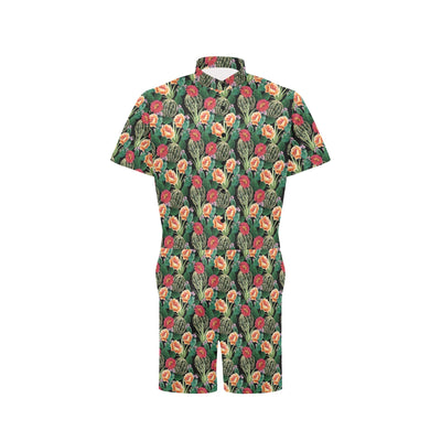 Cactus Pattern Print Design 06 Men's Romper