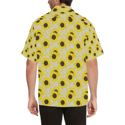 Sunflower Print Design LKS309 Men's Hawaiian Shirt