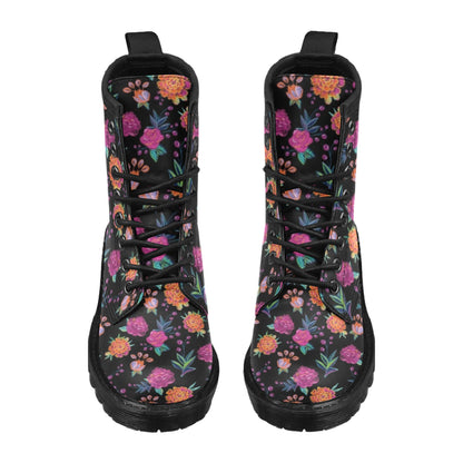 Marigold Pattern Print Design MR02 Women's Boots