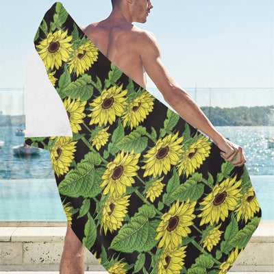 Sunflower Print Design LKS3010 Beach Towel 32" x 71"