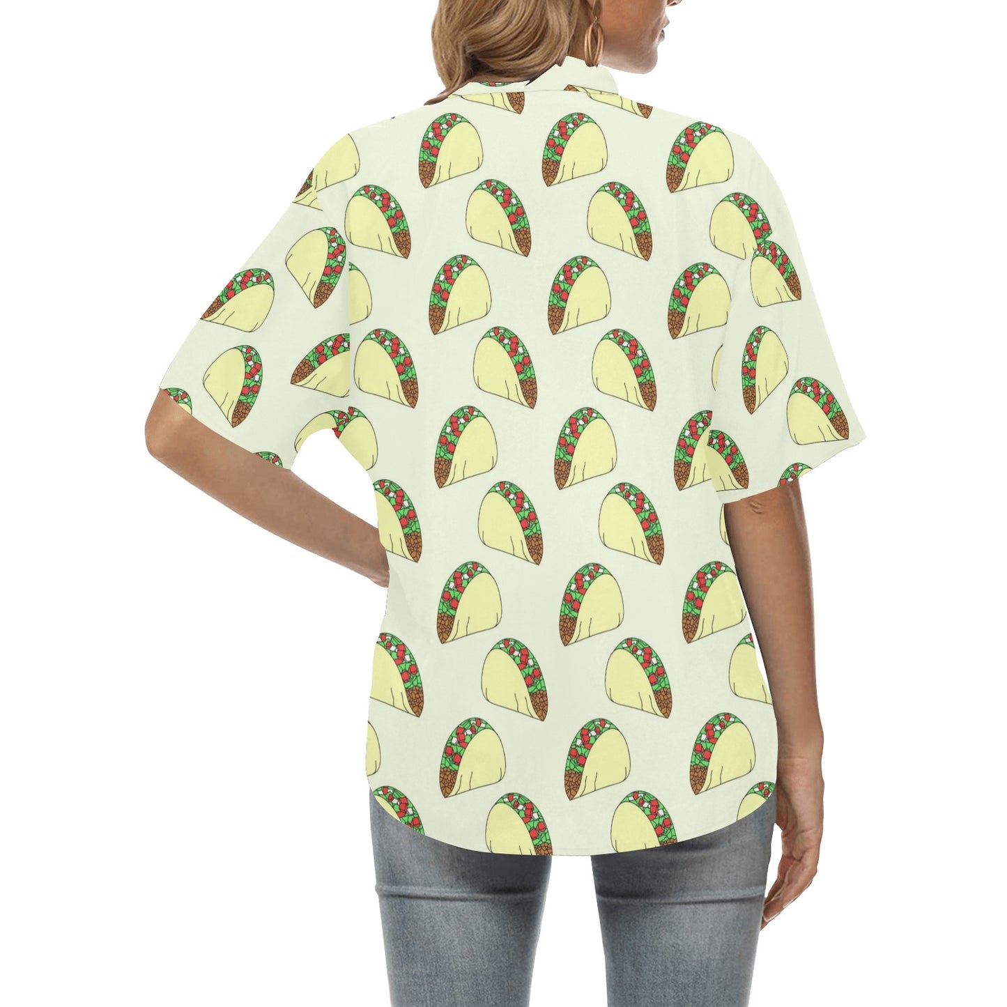 Taco Pattern Print Design TC05 Women's Hawaiian Shirt