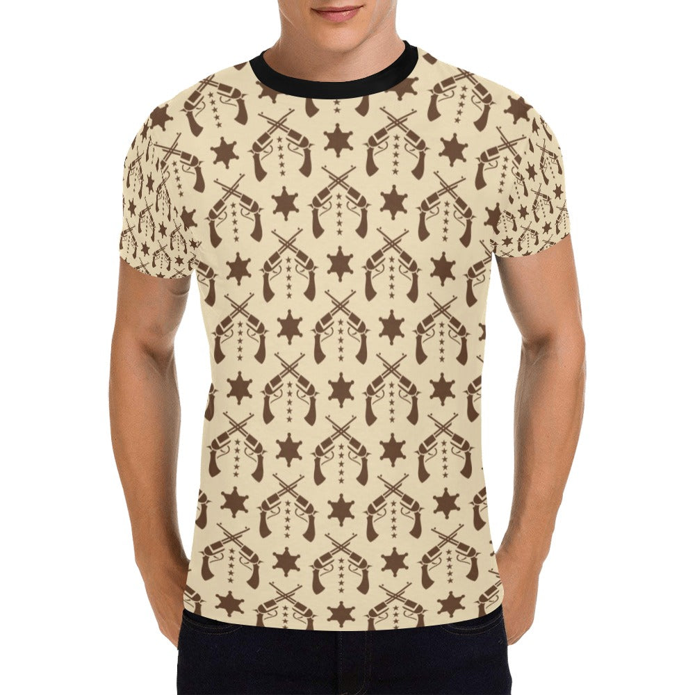 Western Cowboy Print Design LKS302 Men's All Over Print T-shirt