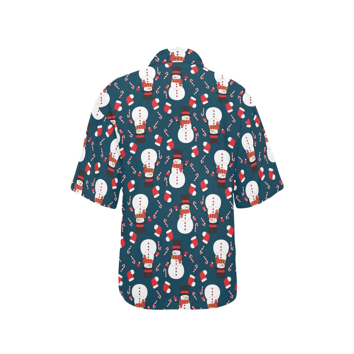 Snowman Print Design LKS301 Women's Hawaiian Shirt