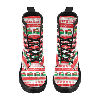 Camper Camping Ugly Christmas Design Print Women's Boots