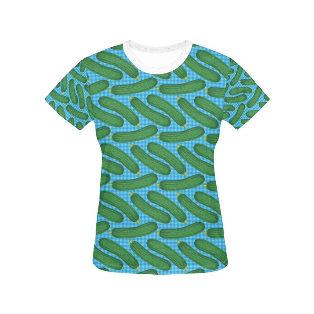 Zucchini Print Design LKS301 Women's  T-shirt