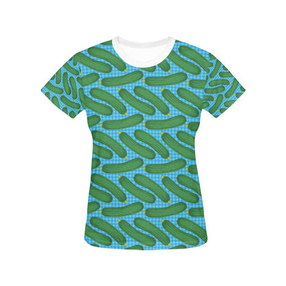 Zucchini Print Design LKS301 Women's  T-shirt