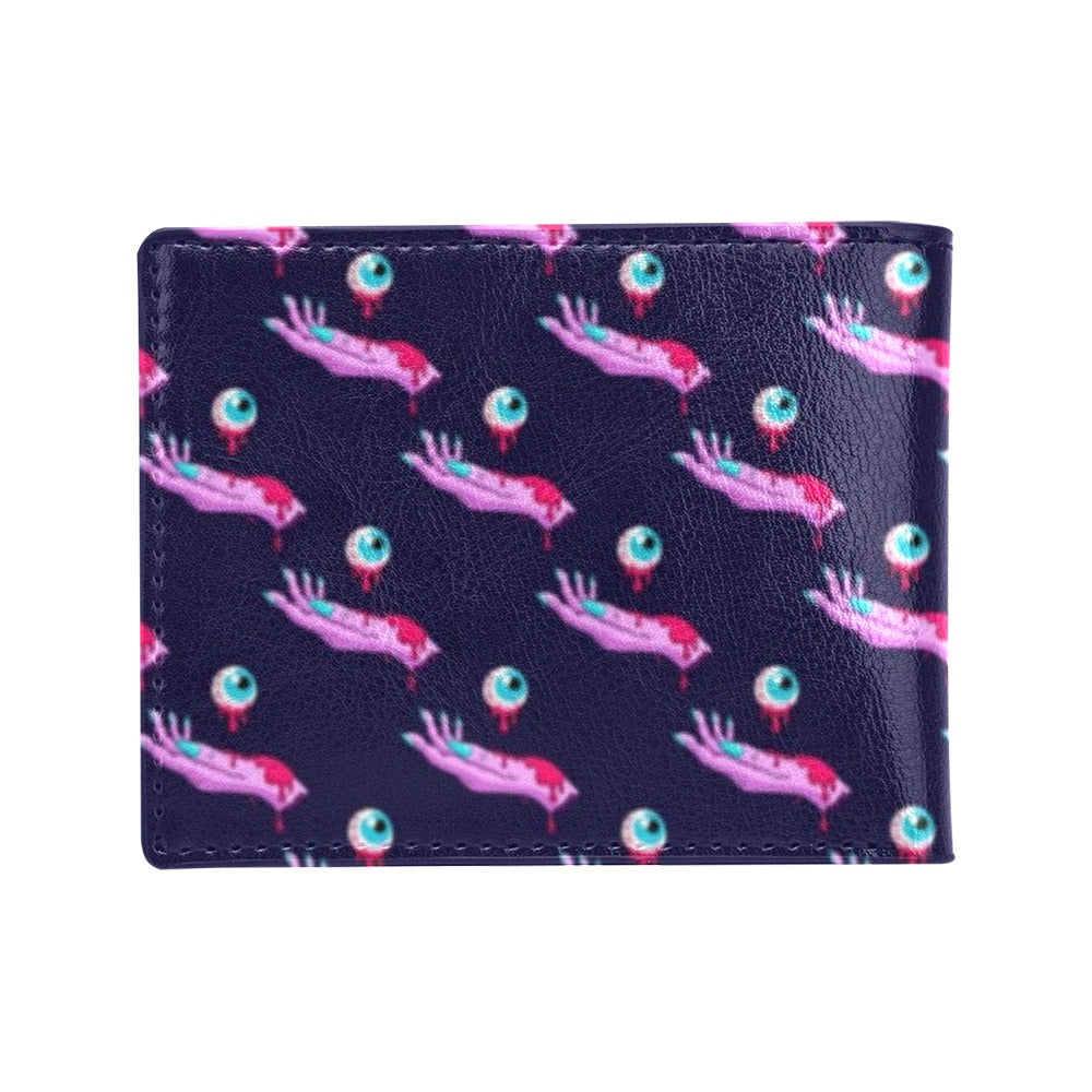 Zombie Pink Hand Design Pattern Print Men's ID Card Wallet