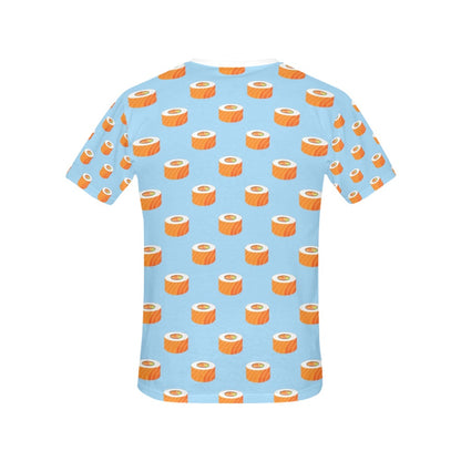 Salmon Sushi Print Design LKS307 Women's  T-shirt