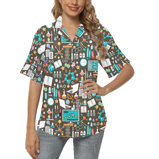 Science Print Design LKS303 Women's Hawaiian Shirt